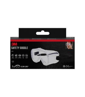 3M Classic Gafas de Seguridad - Ventilacion Indirecta - Lente Incolora - Uso Compatible con Gafas Graduadas - Goma Ajustable ..