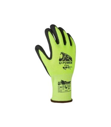Upower Flex Guantes de Trabajo con Destreza y Flexibilidad - Talla 9 - Dorso Elastico Transpirable, Palma Resistente, Compatible