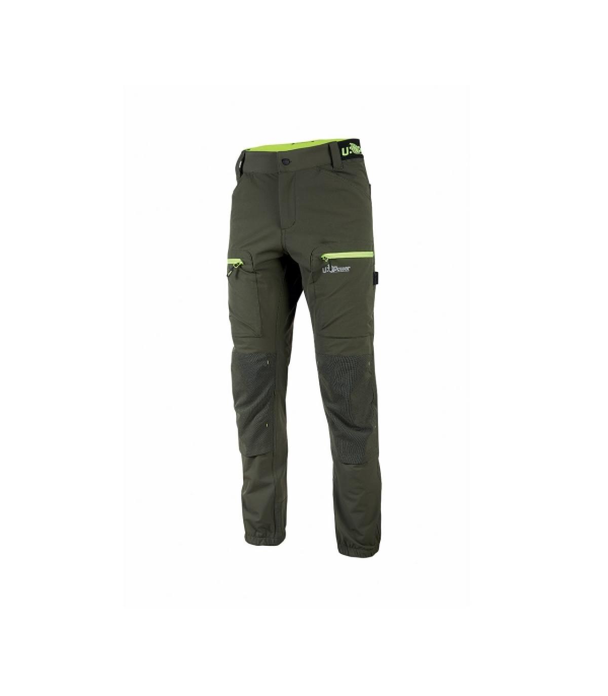 Upower Harmony Pantalones de Trabajo de Verano - Talla M - Corte Jogging, Impermeables, Secado Rapido, Multiples Bolsillos, Deta