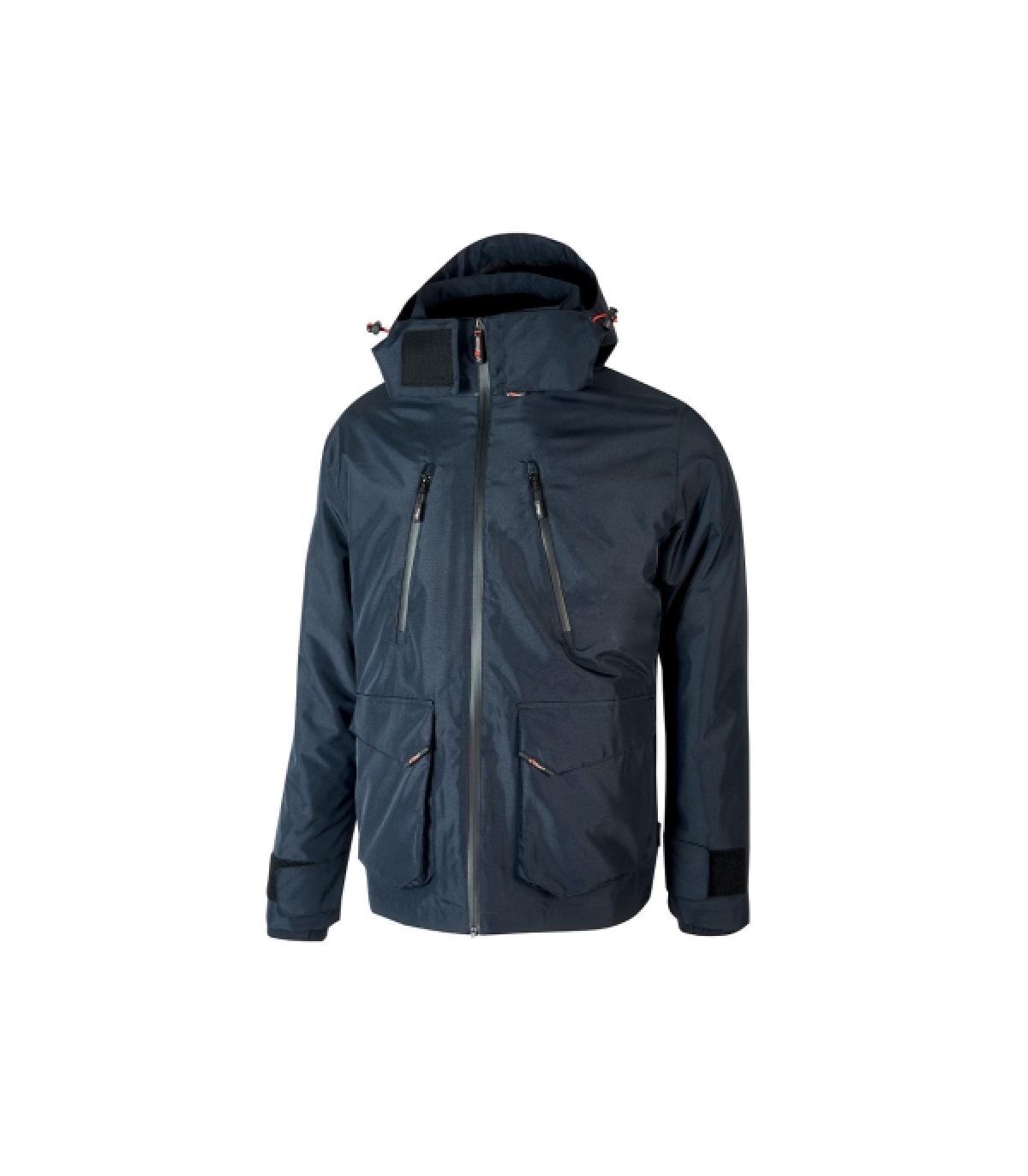 Upower Forex Parka Versatil Impermeable - Talla 2XL - Transpirable, Capucha Ajustable, Interior Termico Desmontable, Multiples..