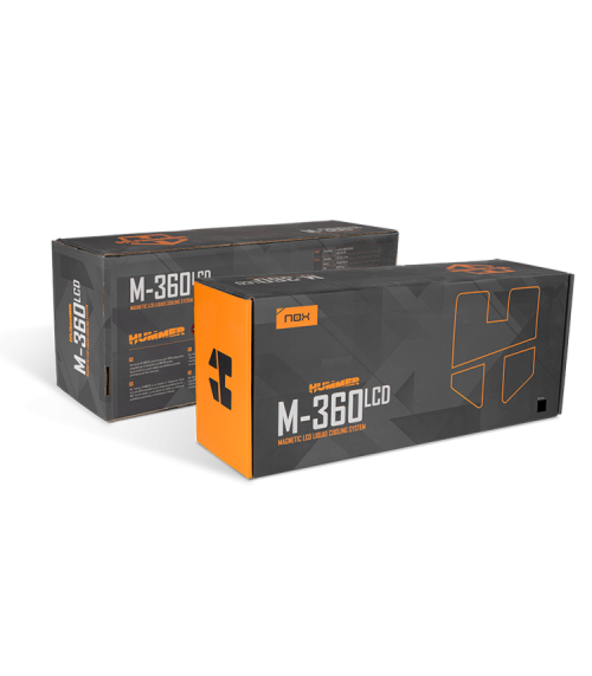 NOX Hummer M-360 LCD|Kit RL Magnético ARGB Negro