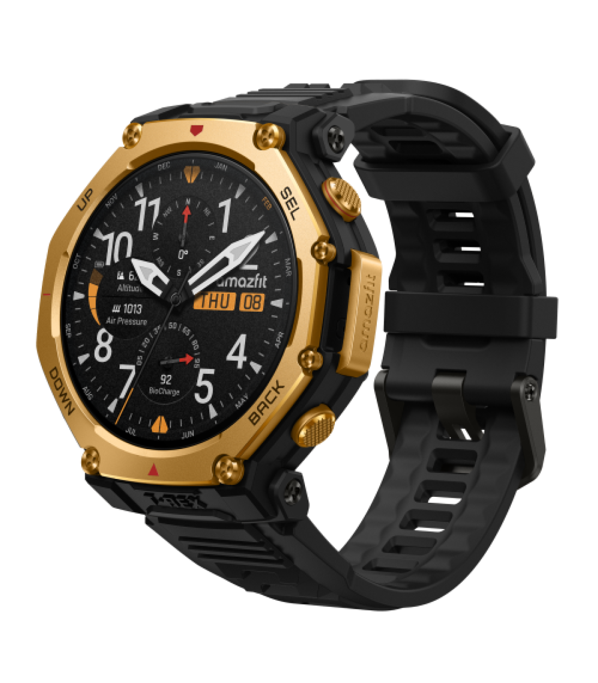 Amazfit T-Rex 3 Pro 3,81 cm (1.5") AMOLED 48 mm Digital 480 x 480 Pixeles Pantalla táctil Oro Wifi GPS (satélite