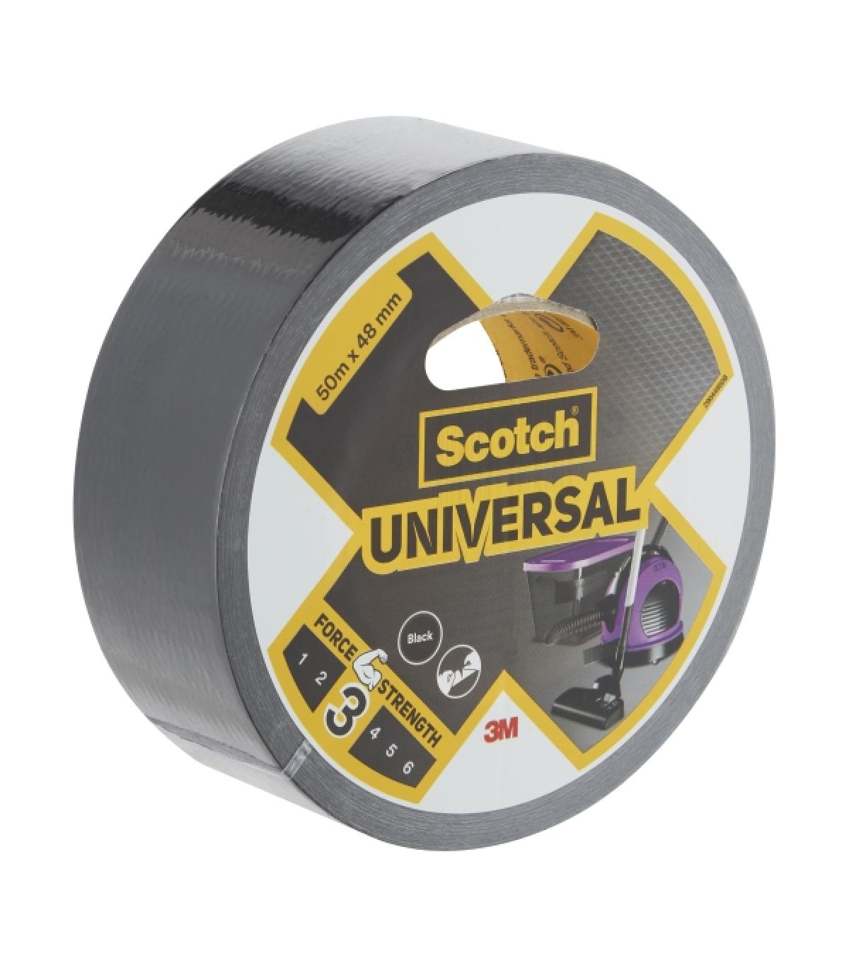 Scotch Universal Cinta Adhesiva Americana - 48mm x 50m - Color Negro