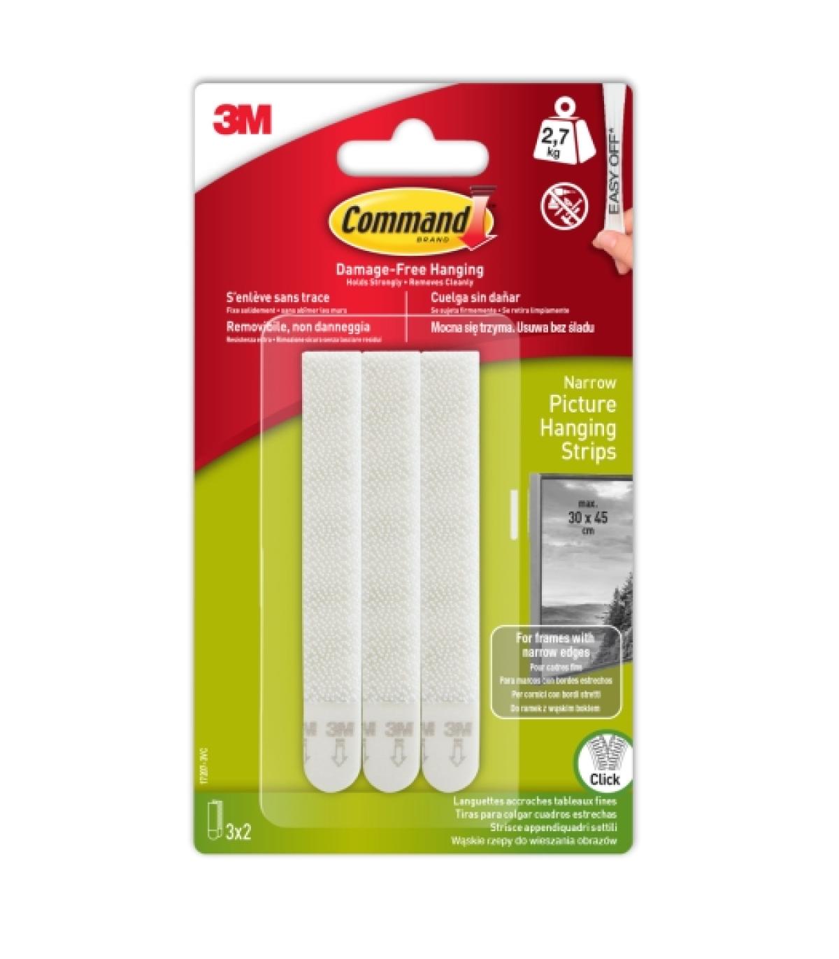 Command Tiras Adhesivas para Colgar Cuadros - Color Blanco