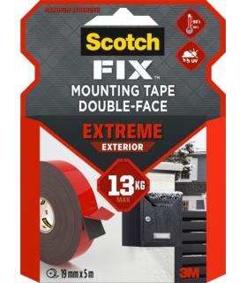 Scotch-Fix Cinta de Montaje para Exterior Extremo de Doble Cara - 19mm x 5m - Color Blanco