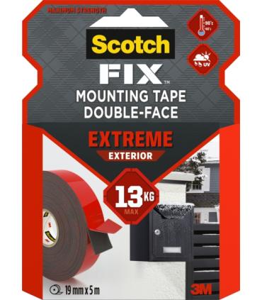 Scotch-Fix Cinta de Montaje para Exterior Extremo de Doble Cara - 19mm x 5m - Color Blanco