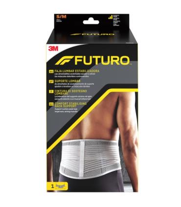 Futuro Faja Lumbar Estabilizadora - Talla S/M (73.6 - 99.1cm) - Transpirable - Color Gris