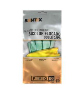 Santex Guantes de Latex Talla L - Doble Capa - Interior Algodon Flocado - Palma y Dedos Texturizados - Conforme (UE) 2016/425 ..