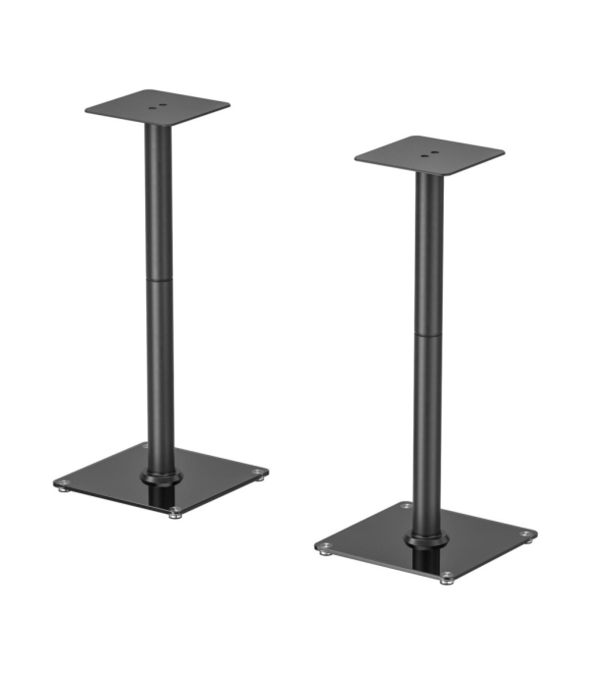 Aisens Pack Soporte Universal de Suelo para Altavoces - Carga Max. 25Kg - Altura 76.5cm - Color Negro