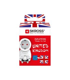 Skross Adaptador de Viaje de Europa a Reino Unido - Color Blanco