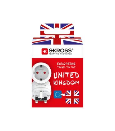 Skross Adaptador de Viaje de Europa a Reino Unido - Color Blanco
