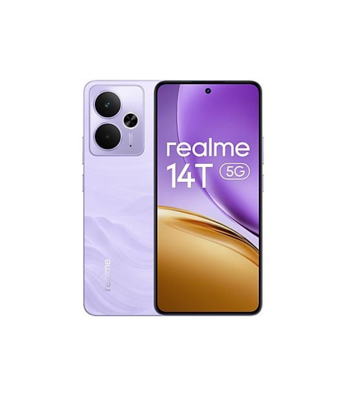 Realme 14T 5G Smartphone Pantalla AMOLED 6.67" 120Hz - 8GB - 256GB - Camara Dual 50MP + 2MP OIS - Bateria 6000 mAh con Carga 45W