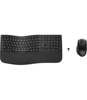 HP 685 Combo Teclado y Raton Inalambricos -Bluetooth 5.3 + 2.4GHz - Reposamuñecas y 3 Angulos de Inclinacion - Tecla Copilot ..