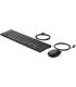 HP 320MK Combo Teclado y Raton USB - Teclado Compacto de 3 Zonas - Teclas Silenciosas - LED Indicador de Bloqueos - Raton Optico