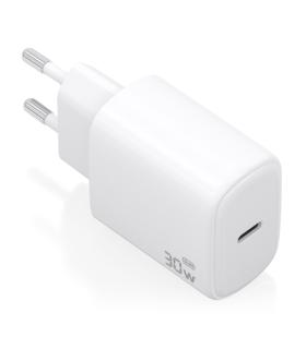 Aisens Cargador GaN 30W - 1xUSB-C PD3.0 - Tecnologia AI - Color Blanco