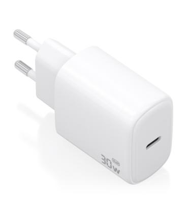 Aisens Cargador GaN 30W - 1xUSB-C PD3.0 - Tecnologia AI - Color Blanco