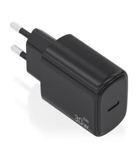 Aisens Cargador GaN 30W - 1xUSB-C PD3.0 - Tecnologia AI - Color Negro