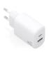 Aisens Cargador GaN 30W - 1xUSB-C PD3.0 QC4.0 - 1xUSB-A QC3.0 - Tecnologia AI - Color Blanco