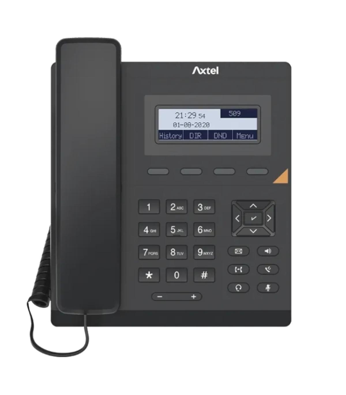 Axtel AX-200 Telefono fijo IP - PoE - 1000 Entradas - Color Negro