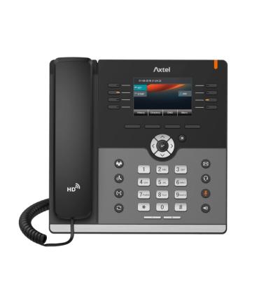 Axtel AX-500W Telefono Fijo IP - WiFI y Bluetooth - Hasta 12 Cuentas SIP - Gigabit - PoE - Color Negro
