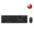 Coolbox COO-KTR-02UPT Pack USB Teclado 105 Teclas - QWERTY Portugues + Raton 3 Botones - Uso Ambidiestro - Color Negro