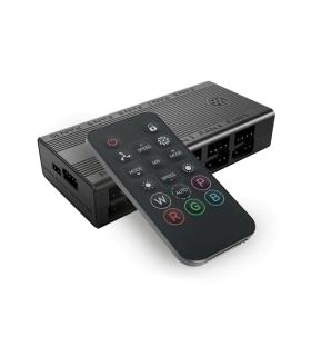 Mars Gaming MF-HUB Hub de Control PWN y ARGB - Control de la Velocidad e Iluminacion - Mando a Distancia - 80x40x17mm - Color Ne