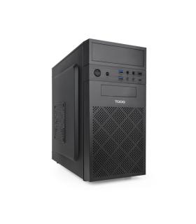 Tooq Isobox Ultra Caja Torre MicroATX - Tamaño Disco Soportado 3.5", 2.5" - USB-A 2.0, USB-A 3.0, USB-C y Audio - Lector de Tarj