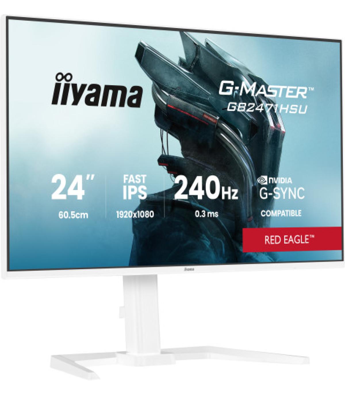 iiyama G-MASTER GB2471HSU-W1 pantalla para PC 60,5 cm (23.8") 1920 x 1080 Pixeles Blanco