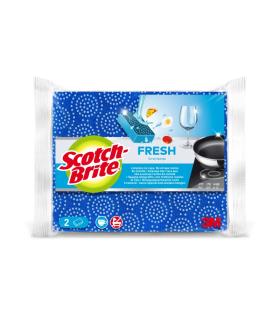 Scotch-Brite Fresh Pack de 2 Estropajos de Cocina - No Raya - Color Azul