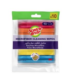 Scotch-Brite Pack de 10 Bayetas de Microfibra Multiusos - 31x29cm - Colores Surtidos