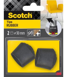 Scotch Pack de 2 Conteras de Goma - Diametro de 30mm - Color Negro