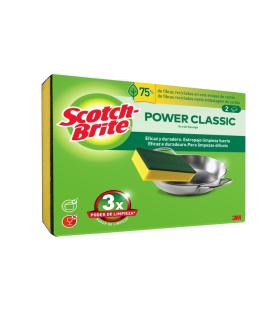 Scotch-Brite Classic Pack de 2 Estropajos de Cocina - Color Amarillo