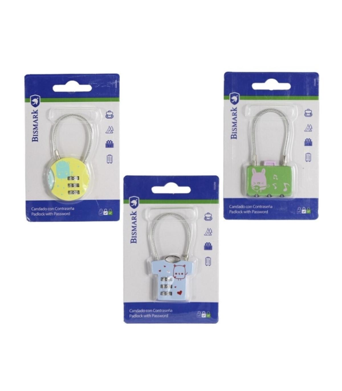 Bismark Candado de Combinacion - 3 Diseños Diferentes