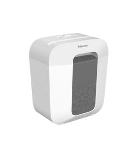 Fellowes LX25 Destructora de Papel Manual Corte en Particulas P-4 - Destruye hasta 6 Hojas - Papelera de 11.5L - Color Blanco