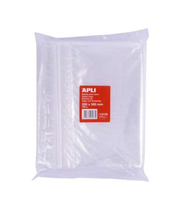 Apli Pack de 100 Bolsas de Auto Cierre 250 x 350 mm - Cierre Seguro - Aptas para Alimentos