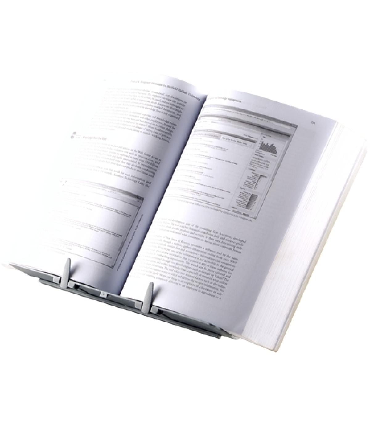 Fellowes Atril para Libros Ajustable con Clips - 9 Ajustes de Altura - Base Antideslizante y Plegable - Capacidad para 400 Hojas