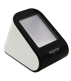 Approx Lector de Codigos de Barras Sobremesa 1D/2D - Indicador LED y Beeper - Velocidad de Escaneo 30fps - Disparo Automatico