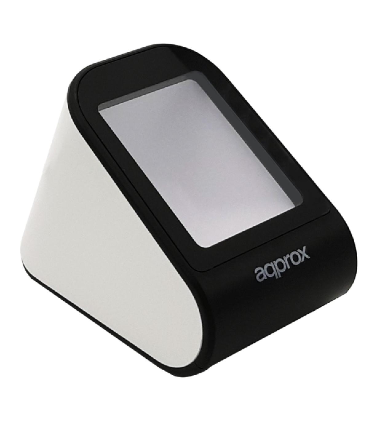 Approx Lector de Codigos de Barras Sobremesa 1D/2D - Indicador LED y Beeper - Velocidad de Escaneo 30fps - Disparo Automatico