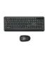 Unykach UK39 Pack de Teclado Inalambrico Compacto + Raton Inalambrico 1600dpi, 3 Botones, Uso Ambidiestro - Color Negro