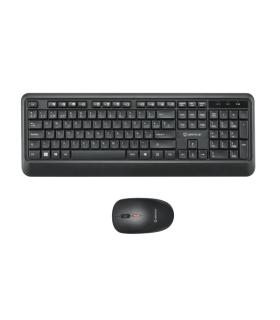 Unykach UK39 Pack de Teclado Inalambrico Compacto + Raton Inalambrico 1600dpi, 3 Botones, Uso Ambidiestro - Color Negro