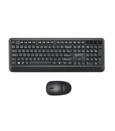 Unykach UK39 Pack de Teclado Inalambrico Compacto + Raton Inalambrico 1600dpi, 3 Botones, Uso Ambidiestro - Color Negro
