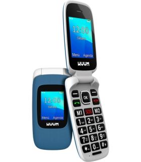 SPC Wuum Telefono de Tapa - Doble Pantalla 2.4" + 1.77" - Botones y Teclas Grandes - Diseño Ligero - Acceso Directo a Dos Contac