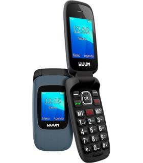 SPC Wuum Telefono de Tapa - Doble Pantalla 2.4" + 1.77" - Botones y Teclas Grandes - Diseño Ligero - Acceso Directo a Dos Contac