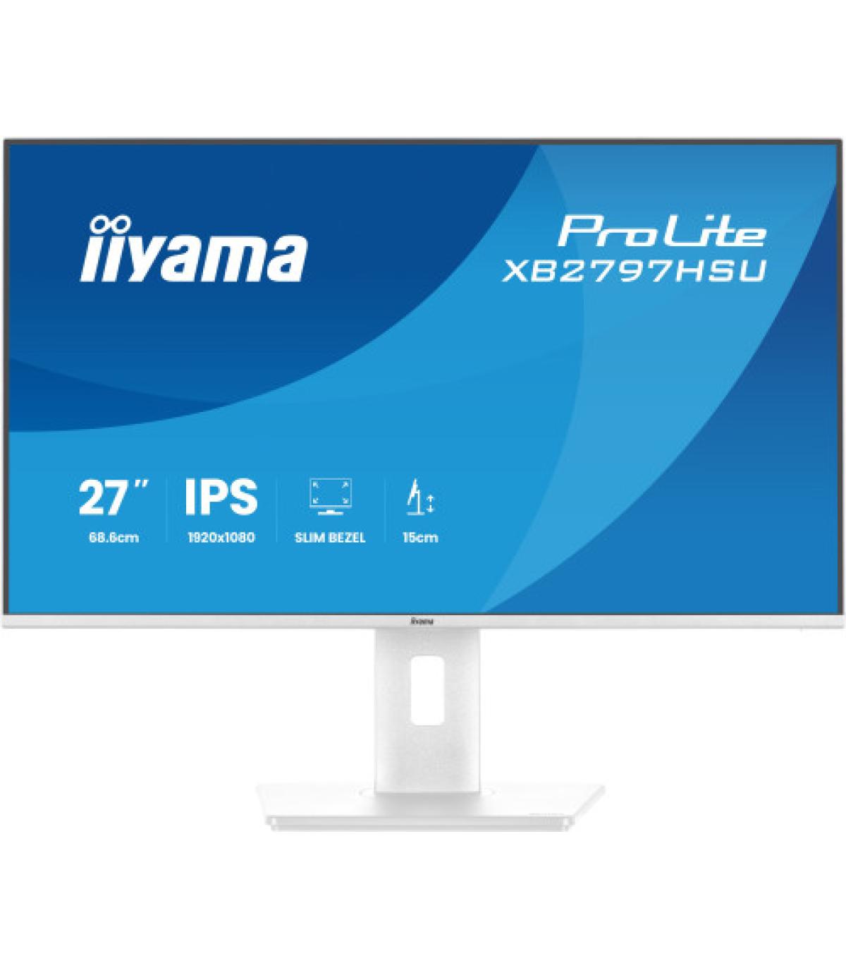 MONITOR IIYAMA PANTALLA PARA PC 68,6 CM (27") 1920 X 1080 PIXELES FULL HD LED PANEL IPS AJUSTABLE-WHITE VERSION