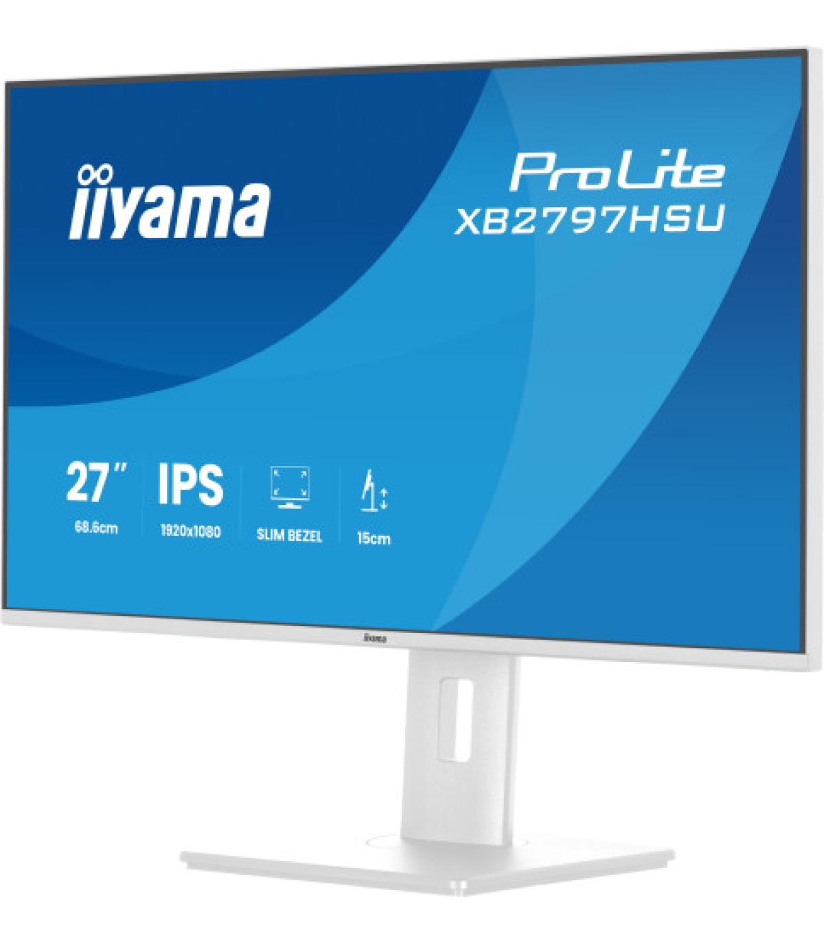 MONITOR IIYAMA PANTALLA PARA PC 68,6 CM (27") 1920 X 1080 PIXELES FULL HD LED PANEL IPS AJUSTABLE-WHITE VERSION