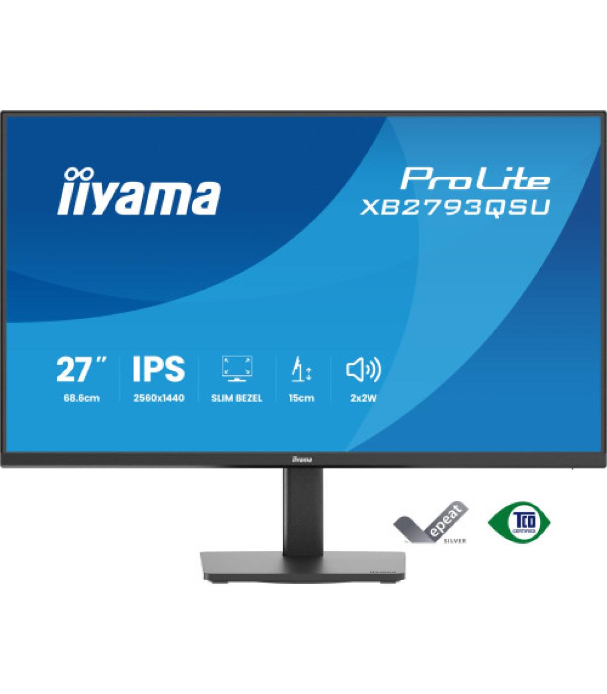 MONITOR IIYAMA 27" IPS, 4-SIDE SLIM BEZEL 2560X1440 @75HZ