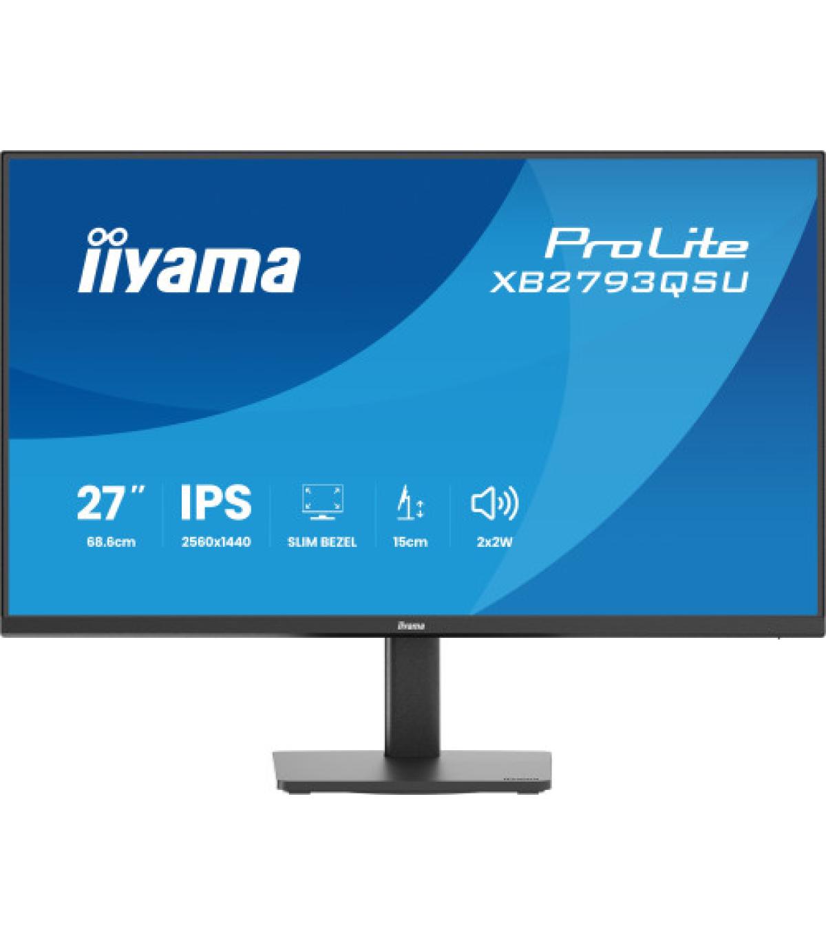 MONITOR IIYAMA 27" IPS, 4-SIDE SLIM BEZEL 2560X1440 @75HZ