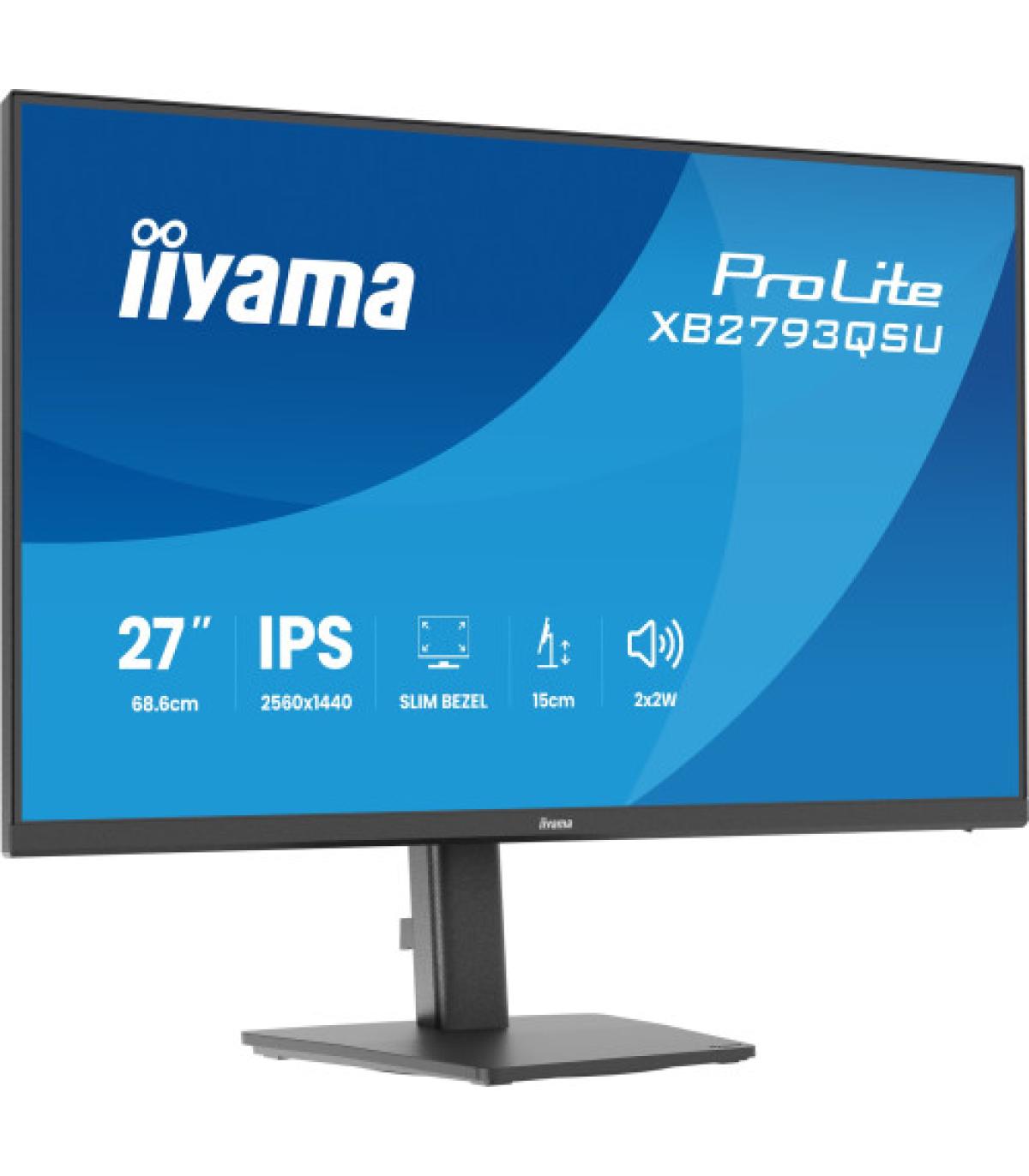 MONITOR IIYAMA 27" IPS, 4-SIDE SLIM BEZEL 2560X1440 @75HZ