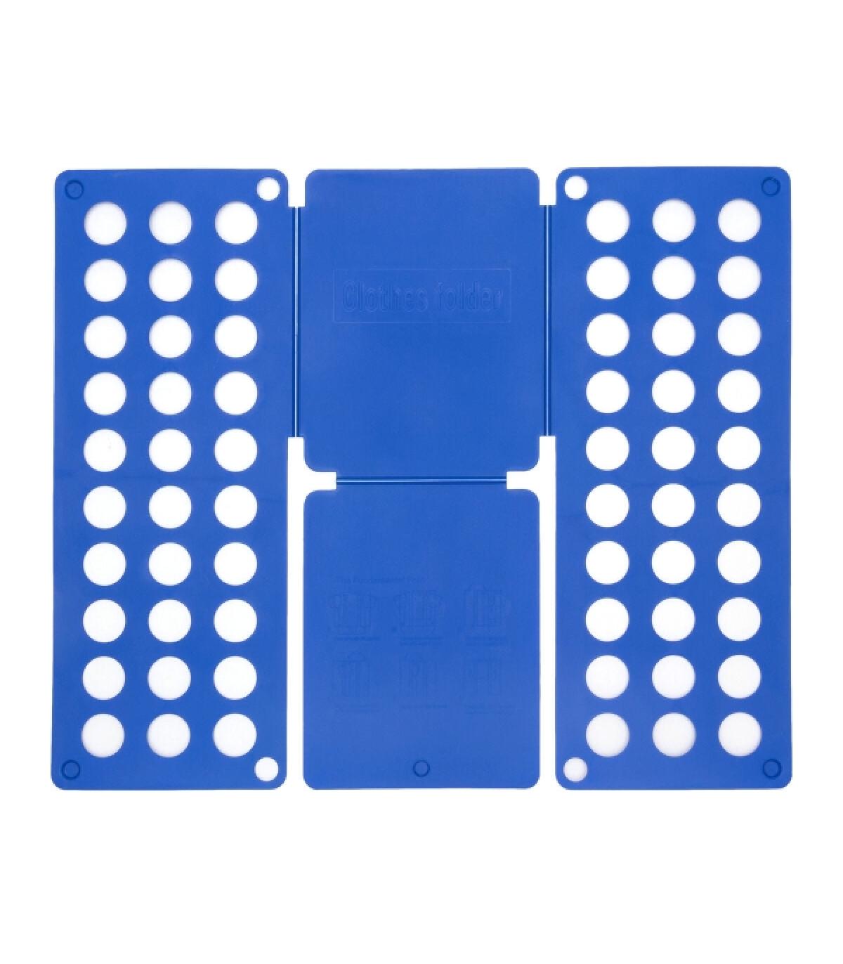 Innovagoods Doblador de Ropa - Polipropileno - Plegable - Uso Sencillo - Compacto - 24x59x1cm - Color Azul