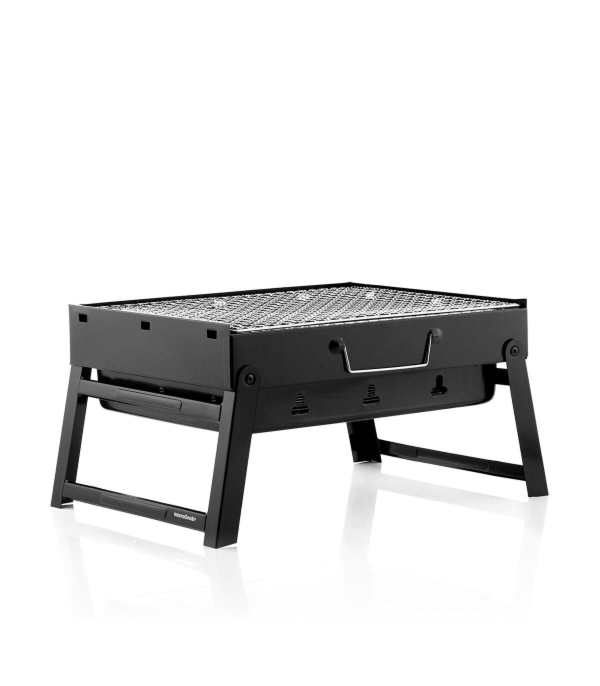 Innovagoods BearBQ Barbacoa Portatil de Sobremesa - Hierro - Plegable - Capacidad hasta 1.5kg de Carbon - Parrilla Extraible..